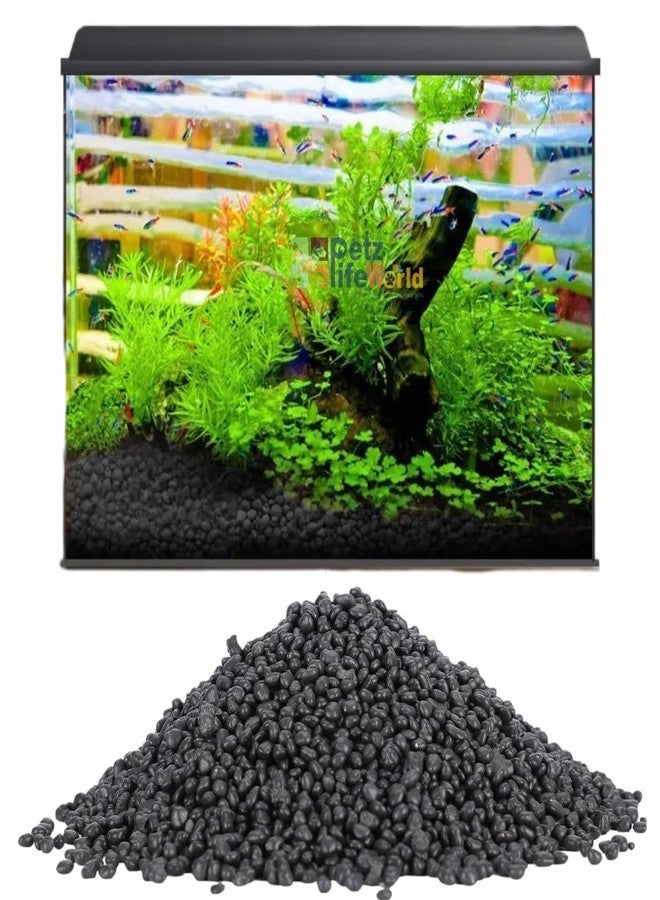 VAYINATO® 1 Kg Planted Aquarium Black Soil Loose Substrate Aqua Soil by Petzlifeworld - Image 1